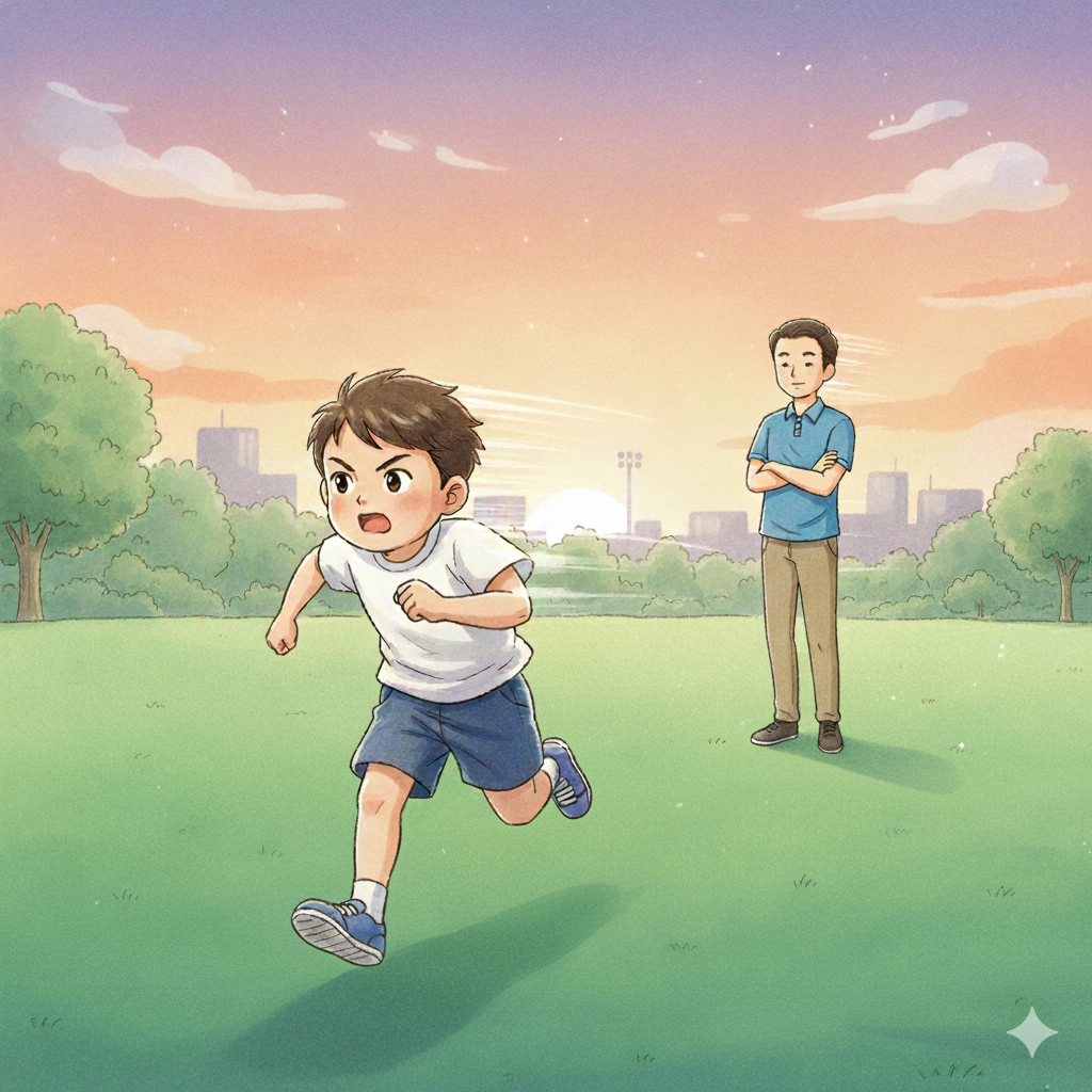 子供が速く走れる姿を見せてくれて思ったこと